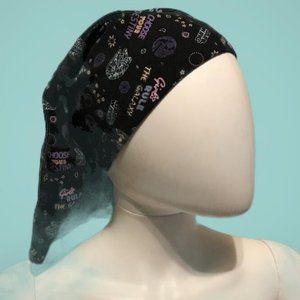 Girl's Rule the Galaxy cotton Neck Gaiter DuRag w/built-in elastic  *NWT*